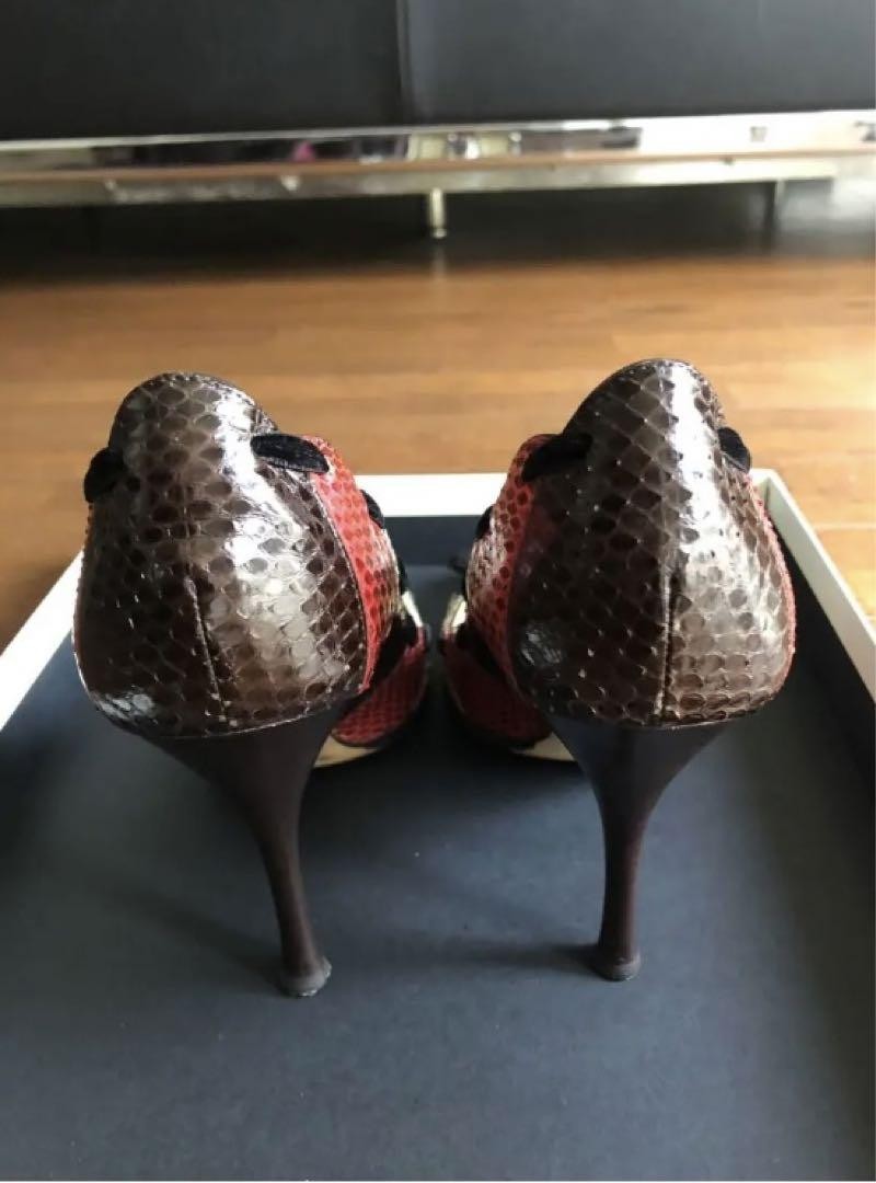 Autentiche decolte Yves Saint Laurent tacco alto pelle multicolore taglia 36 donna