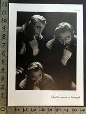 1931 JOHN BARRYMORE SVENGALI TRILBY ACTOR EVIL BEATON INSERT PHOTO PRINT FC12918
