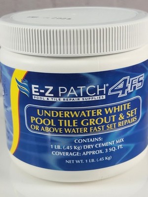 E-Z Patch Fast Setting Underwater White Pool Tile & Grout Set Repair NEW