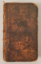 Antique 1742 Book Converted To Book Safe, Plus Contents - Tin Type Photo & Medal