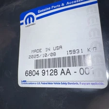 Genuine Mopar Sunroof Glass Seal 68049128AA