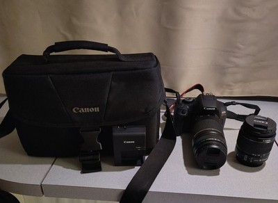 Canon EOS Rebel T7 24.1MP Digital Camera W/18-55mm & 75-300mm Lenses & Case