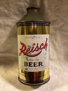 Reisch Gold Top Beer Cone Top Beer Can