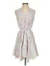 Halston Heritage Women Gray Casual Dress 2