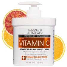 Advanced Clinicals Vitamin C Cream 16 Ounce (Pack of 1), C Body 