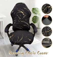 Gaming Chair Cover Armchair Slipcovers Marbling Computer Seat Cover Stretch