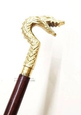 Antique Designer Dragon Head Handle Vintage Style Wooden Walking Stick Cane Gift