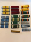 Vintage US Military Ribbon Bar Lot - WWII & Korea, Fleet Clasp, Combat V Device