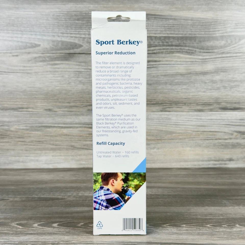 Sport Berkey Water Filtration Bottle w/Filter 22oz. Genuine Water On-The-Go .6 L - Image 3 of 4