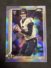 2025 Topps Chrome Football NFL Tyler Shough Refractor (RC) #398 ROOKIE SAINTS