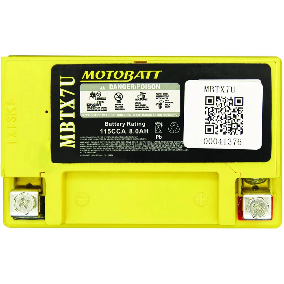Motobatt Battery For Bimota DB3 Mantra 900cc 97-99 YTX7L-BS MBTX7U - Imagem 4 de 4