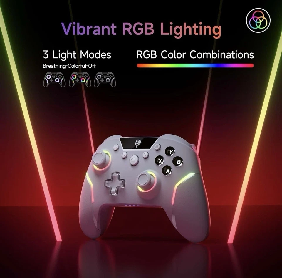 EasySMX X20 Wireless Game Controller RGB Dual Vibration PC/Switch/iOS/Android - Image 2 of 4