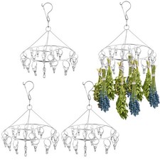4Pcs Hanging Herb Drying Rack for Herb, Stainless Steel Herb Drying Rack with...