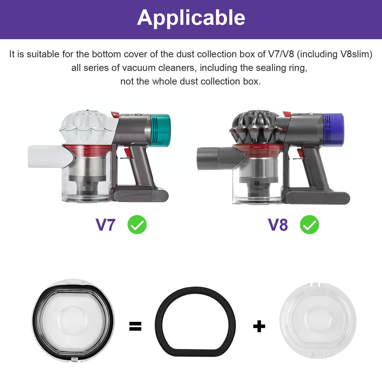 Dustbin Lid Cap For Dyson V7/V8 Vacuum Cleaner  Cover With Sealing Ring G