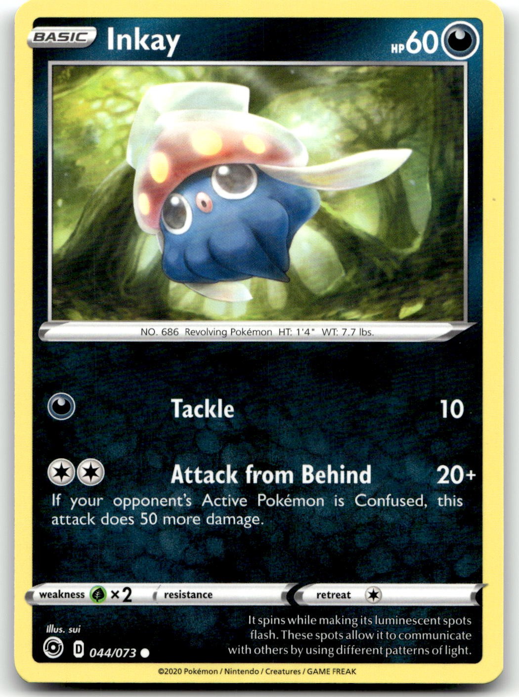 Inkay 44/73 Champion's Path Common Normal Pokemon TCG NM