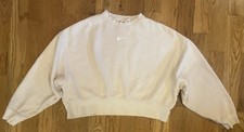 Cropped Nike Swoosh Sweatshirt Embroidered Nike Center Swoosh Cropped Sweatshirt