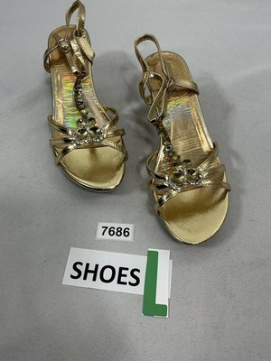 Womans New Delicacy Slingback Open Toe Dressy Sandals 9 Gold