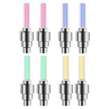 2x LED Flash Tyre Wheel Valve caps light for bicycles Motorbicycle Car