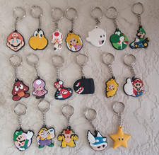 IMPRESIONANTE MARIO BROS. LLAVEROS DE GOMA FIESTA DE CUMPLEAÑOS REGALOS MOCHILA 18 Ct.