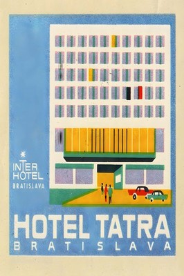   Retro Hotel Tatra Bratislava Poster - 1960s Design - 24x36  - Hi-Res 