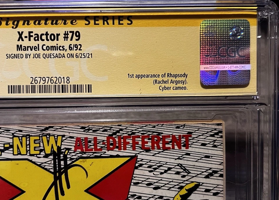 CGC 9.0 Signed X-FActor 79 X-Men White Pages Signed By Joe Quesada - Image 4 of 4