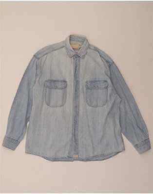 CAVALLO Herren Jeanshemd Large Blau DB31