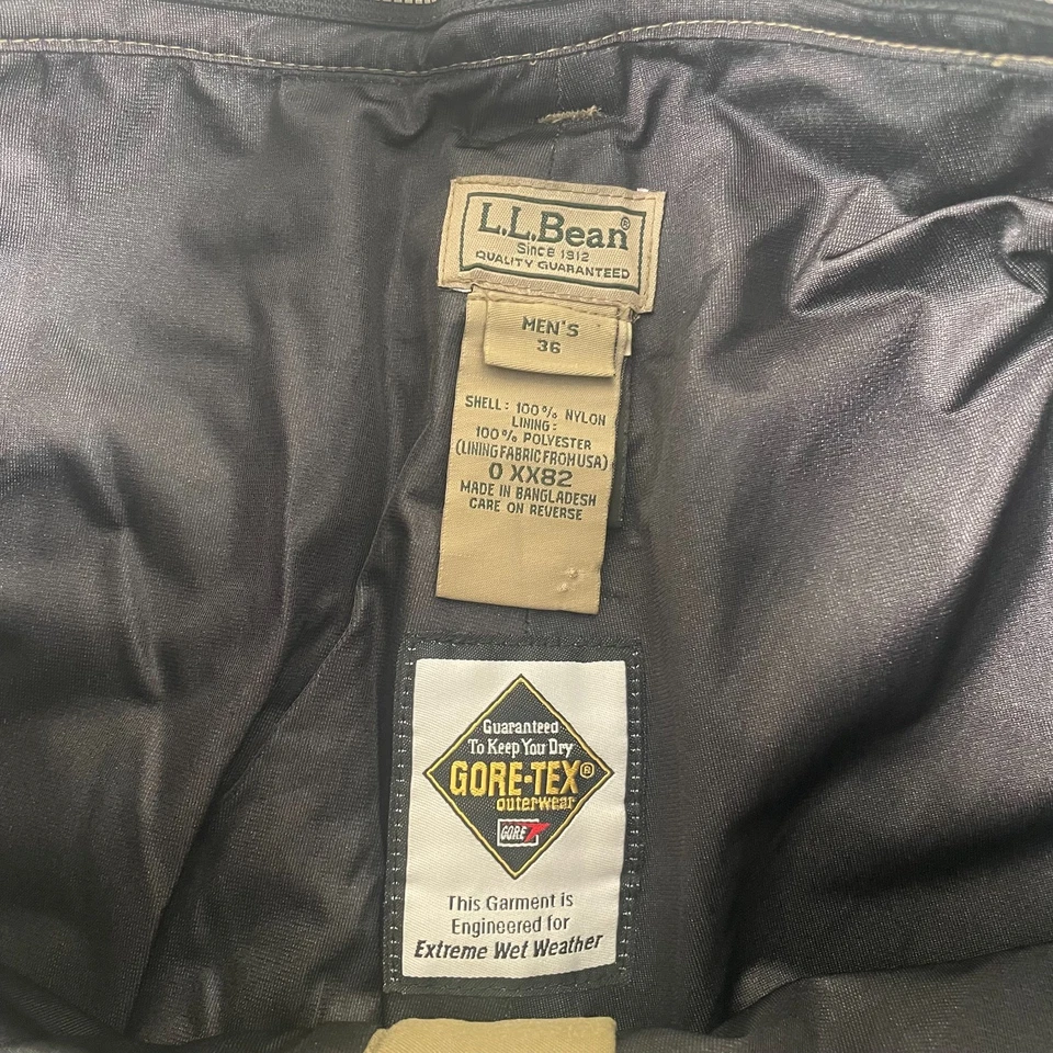 Pantalones de campo de caza LL Bean Gore Tex Upland Briar para hombre 36x36 cazadores forrados en verde Foto 2 de 4