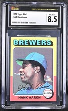 1975 Topps Mini - Hank Aaron #660 ~ CSG 8.5 ~ Top Card at CGC
