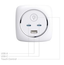 Onn 20W Multi-Port Fast Charger 2 USB-C  1 USB  Night Light
