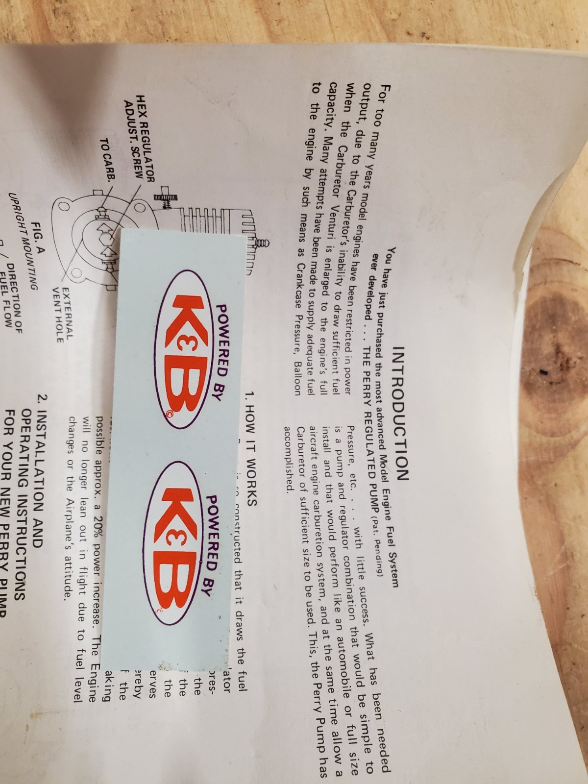 K&B #8360 Pumper engine - k&b 40 Front Rotor Torpedo W/perry Pump And Carb NOS