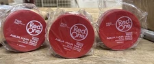 3 PK - Red One Maximum Control RED Aqua Hair Wax Full Force 5oz "Free Shipping"