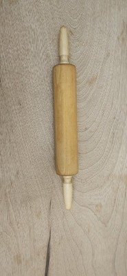 VTG FOLEY STAMPED MAPLE  WOODEN ROLLING PIN 18'' with Bearings Smooth Rolling