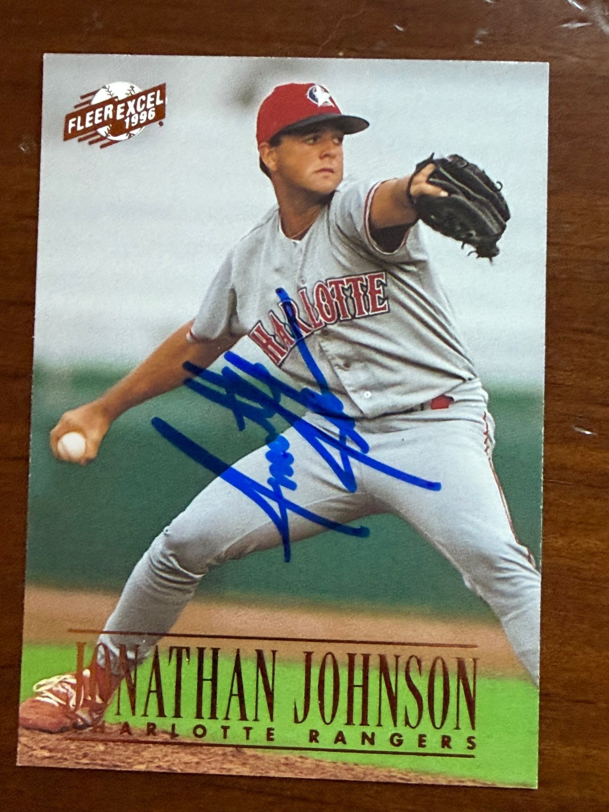 Signed 1996 Fleer Excel - Jonathan Johnson