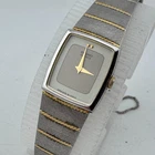 VTG Seiko Quartz Watch 2C20-5060 Women Dual Tone Barrel Analog New Battery 6.5"