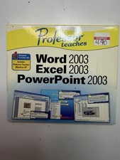 Professor Teaches Word Excel PowerPoint 2003 Training Software New Sealed