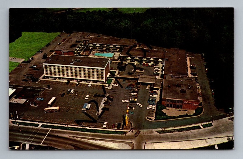 Holiday Inn Dearborn Michigan Aerial View Postcard Curteichcolor Vintage