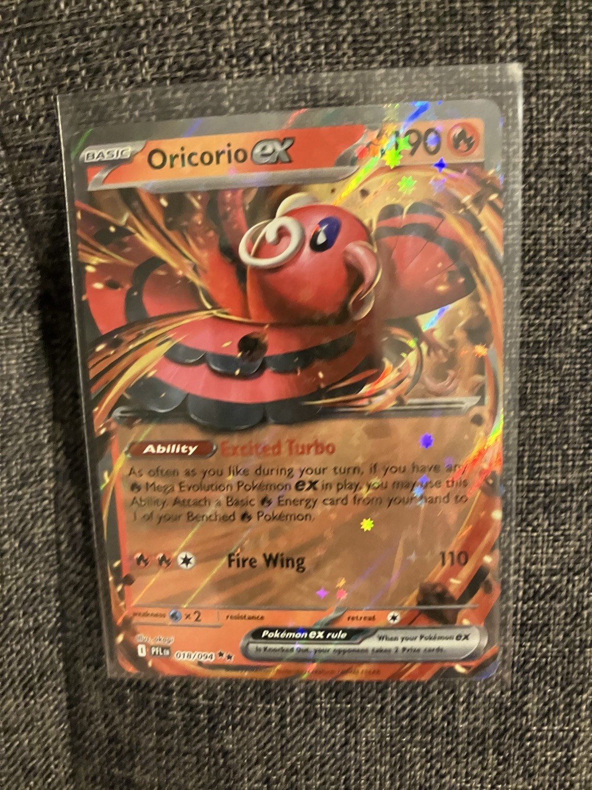 Oricorio ex 018/094 Me02: Phantasmal Flames Holo Near Mint