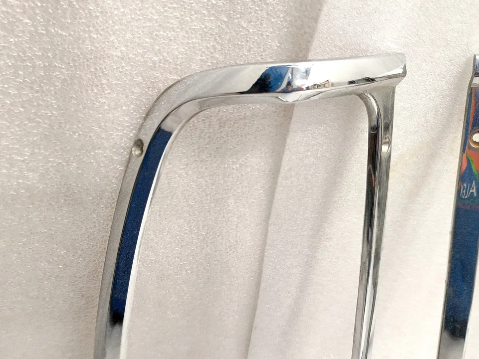 75-80 Chrome Tail Light Trim Bezel Molding Set- Dodge D100 W100 Ram Rancharger   - Image 2 of 4