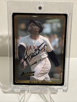 Willie Mays Signed 1992 Action Packed ASG #14 Auto JSA COA    