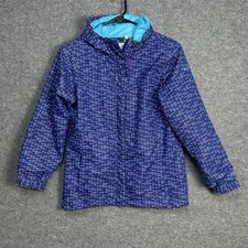 Columbia Girls 10/12 Bugaboo Hooded Sleeve Grow System Omni-Tech Purple Print