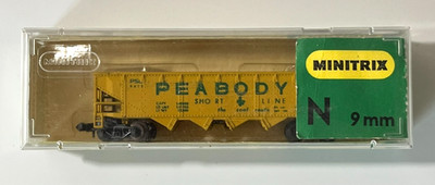 Minitrix N Scale 4 Bay Open Hopper Peabody #3279