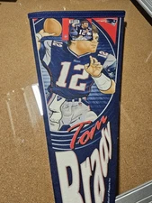 Tom Brady Limited Edition Numbered (1410/2002) Wincraft Pennant 2002 Patriots