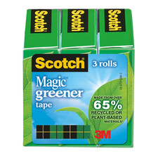 Scotch Magic Greener Tape Rolls Invisible Matte Finish : 3/4 in. x 75 ft. Trans