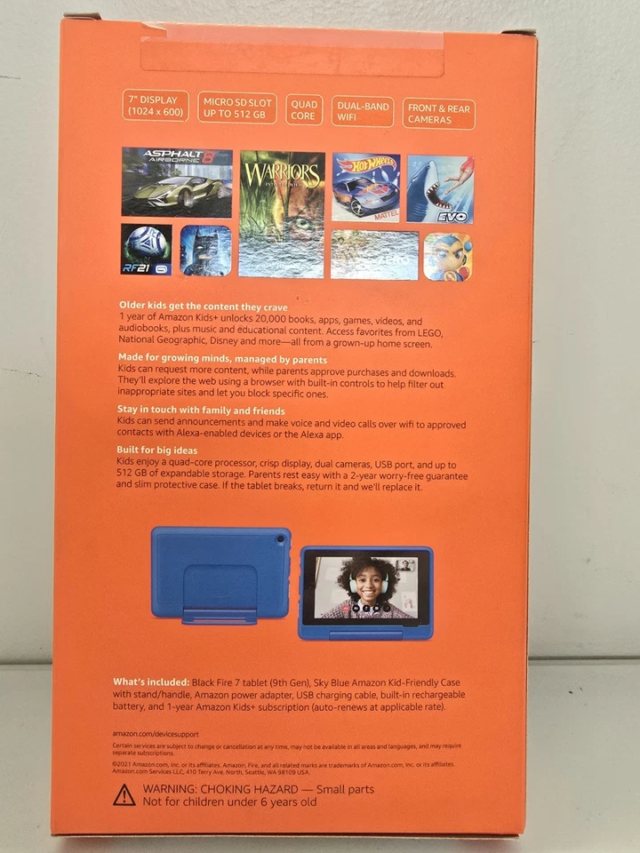 Amazon Fire 7 Kids Pro 7 in Tablet 9th Gen 16GB Kids Friendly Casing with Handle - Image 2 of 2