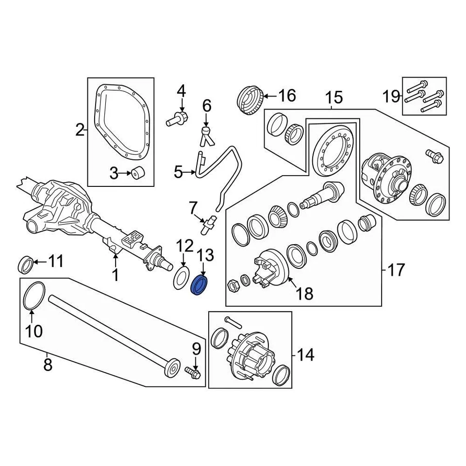 For Ford F-450 Super Duty 1999-2022 Ford F81Z1244AA Rear Inner Wheel Bearing - Изображение 4 из 4