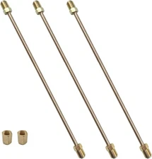 3PCS 3/16" Brake Line Kit with Fittings, 16" Long Stainless Steel Brake Line wit