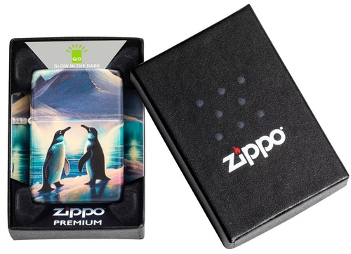 BRIQUET ZIPPO ESSENCE NEUF - PINGOUINS PREMIUM - GLOW IN THE DARK ( Tempete ) - Photo 1 sur 10