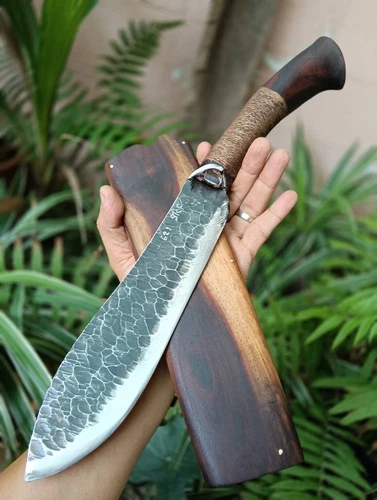 Custom Nessmuk E-Nep Camping knife 9.2” Railroad steel forged,Full tang,Rosewood