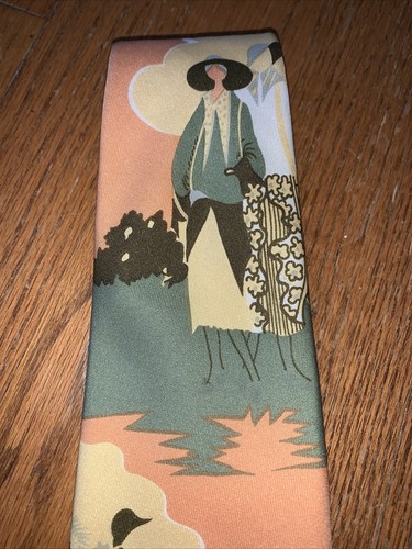 Vintage ANDHURST Victorian Renaissance French Riviera LADIES New York Tie ❤️tb5m - Picture 2 of 6