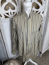 Vintage Valentino Jeans Button Down Shirt Mens Size Large 40 Blue Yellow